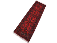 handmade Tribal Biljik Khal Mohammadi Red Blue Hand Knotted RUNNER 100% WOOL Runner 3x9