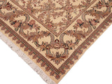 handmade Traditional Basan Beige Green Hand Knotted RECTANGLE 100% WOOL area rug 10x14