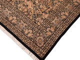 handmade Traditional Rimjim Black Gold Hand Knotted RECTANGLE 100% WOOL area rug 10x14