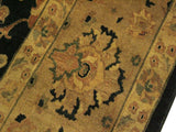 handmade Traditional Agra Drk.green Dark Gold Hand Knotted RECTANGLE 100% WOOL area rug 10x14