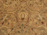 handmade Traditional  Lt. Brown Lt. Green Hand Knotted RECTANGLE 100% WOOL area rug 9x12