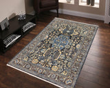 handmade Geometric Kafkaz Chobi Ziegler Gray Blue Hand Knotted RECTANGLE 100% WOOL area rug 4 x 6