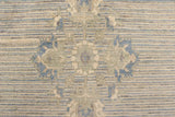 handmade Geometric Kafkaz Chobi Ziegler Blue Beige Hand Knotted RECTANGLE 100% WOOL area rug 3 x 5