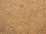 handmade Traditional  Tan Gold Hand Knotted RECTANGLE 100% WOOL area rug 9x12