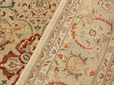 handmade Traditional Design Lt. Gray Lt. Gray Hand Knotted RECTANGLE 100% WOOL area rug 9x12