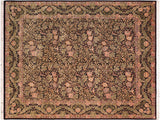 Imran Pak Persian Lona Black/Green Wool Rug - 8'2'' x 10'6''