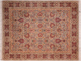 Heritage Alecia Gray/Red Wool Rug - 8'2'' x 10'4''