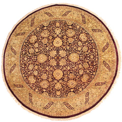 handmade Traditional Kashan Red Gold Hand Knotted ROUND 100% WOOL area rug 8x8