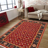 handmade Transitional Kafkaz Chobi Ziegler Red Blue Hand Knotted RECTANGLE 100% WOOL area rug 6 x 9