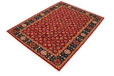 handmade Transitional Kafkaz Chobi Ziegler Red Blue Hand Knotted RECTANGLE 100% WOOL area rug 6 x 9