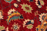 handmade Transitional Kafkaz Chobi Ziegler Red Blue Hand Knotted RECTANGLE 100% WOOL area rug 6 x 9