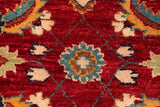 handmade Transitional Kafkaz Chobi Ziegler Red Blue Hand Knotted RECTANGLE 100% WOOL area rug 6 x 9