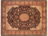 Hussani Pak Persian Danyelle Black/Taupe Wool Rug - 6'1'' x 8'10''