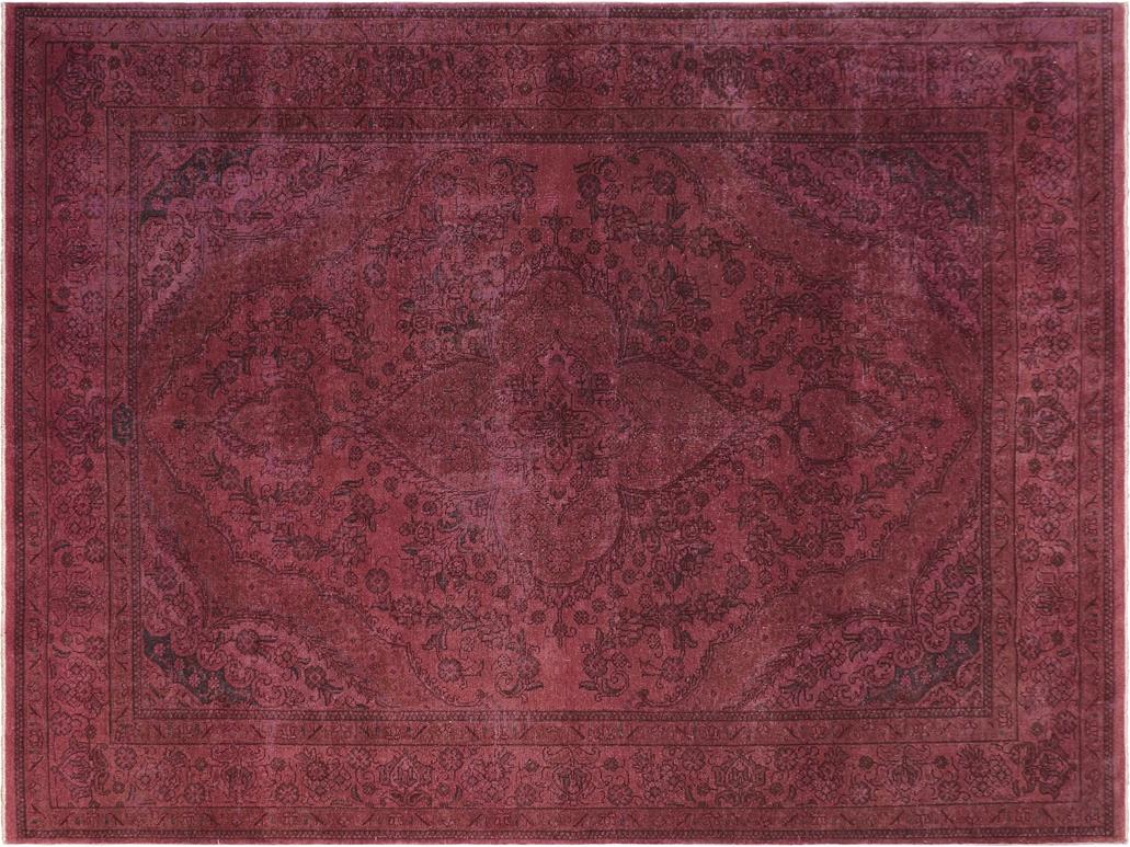 Vintage Antique Nadia Tan/Red Wool Rug - 9'7'' x 13'7''