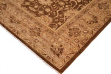 handmade Traditional Kafkaz Chobi Ziegler Brown Tan Hand Knotted RECTANGLE 100% WOOL area rug 9 x 12