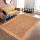 handmade Transitional Kafkaz Chobi Ziegler Red Tan Hand Knotted RECTANGLE 100% WOOL area rug 6 x 9