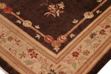 handmade Geometric Kafkaz Chobi Ziegler Brown Tan Hand Knotted RECTANGLE 100% WOOL area rug 10 x 14