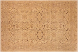 handmade Traditional Kafkaz Chobi Ziegler Tan Brown Hand Knotted RECTANGLE 100% WOOL area rug 10 x 13