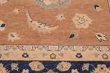 handmade Traditional Kafkaz Chobi Ziegler Brown Blue Hand Knotted RECTANGLE 100% WOOL area rug 10 x 14