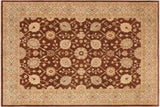 Shabby Chic Ziegler Sharleen Brown Beige Hand-Knotted Wool Rug - 10'3'' x 13'7''