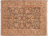 Heritage Bethann Green/Taupe Wool Rug - 6'0'' x 8'9''