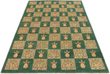 handmade Transitional Kafkaz Chobi Ziegler Green Tan Hand Knotted RECTANGLE 100% WOOL area rug 9 x 13