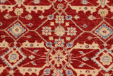 handmade Transitional Kafkaz Chobi Ziegler Red Green Hand Knotted RECTANGLE 100% WOOL area rug 10 x 14