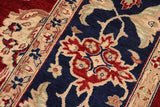 handmade Traditional Kafkaz Chobi Ziegler Red Blue Hand Knotted RECTANGLE 100% WOOL area rug 11 x 14