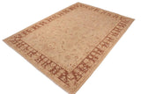 handmade Traditional Kafkaz Chobi Ziegler Tan Brown Hand Knotted RECTANGLE 100% WOOL area rug 10 x 14