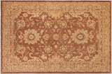 Shabby Chic Ziegler Bernie Brown Tan Hand-Knotted Wool Rug - 10'3'' x 13'5''