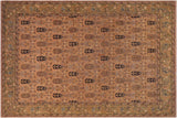 handmade Transitional Kafkaz Chobi Ziegler Tan Lt. Green Hand Knotted RECTANGLE 100% WOOL area rug 8 x 10