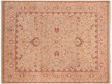 Antique Vegetable Dyed Kashan Karyl Taupe/Tan Wool Rug - 8'1'' x 10'3''