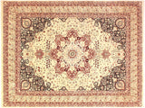 Antique Vegetable Dyed Lezlie Beige/Red Wool Rug - 9'4'' x 12'5''