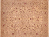 Agra Heritage Britta Tan/Red Wool Rug - 8'2'' x 10'4''