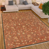 handmade Transitional Kafkaz Chobi Ziegler Lt. Brown Rust Hand Knotted RECTANGLE 100% WOOL area rug 9 x 12