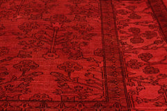 A05196, 9 3"x1111",Over Dyed                     ,9x12,Red,ROSE,Hand-knotted                  ,Pakistan   ,100% Wool  ,Rectangle  ,652671195808