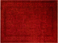 A05196, 9 3"x1111",Over Dyed                     ,9x12,Red,ROSE,Hand-knotted                  ,Pakistan   ,100% Wool  ,Rectangle  ,652671195808