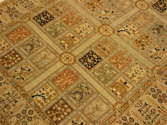 handmade Traditional Design Lt. Tan Lt. Gray Hand Knotted RECTANGLE 100% WOOL area rug 4x6