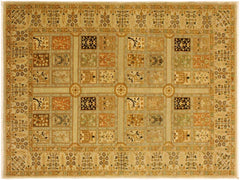 handmade Traditional Design Lt. Tan Lt. Gray Hand Knotted RECTANGLE 100% WOOL area rug 4x6