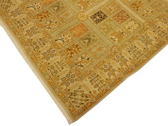 handmade Traditional Design Tan Gold Hand Knotted RECTANGLE 100% WOOL area rug 4x6