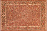 Classic Ziegler Brown Green Hand-Knotted Wool Rug - 8'1'' x 10'8''