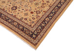 handmade Traditional Kafkaz Chobi Ziegler Beige Blue Hand Knotted RECTANGLE 100% WOOL area rug 9 x 12