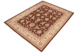 handmade Traditional Kafkaz Chobi Ziegler Brown Beige Hand Knotted RECTANGLE 100% WOOL area rug 8 x 10