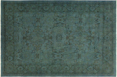 A08125, 711"x10 0",Over Dyed                     ,8x10,Blue,LT. GREEN,Hand-knotted                  ,Pakistan   ,100% Wool  ,Rectangle  ,652671171314