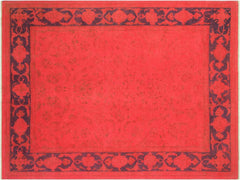 A08132, 711"x 9 6",Over Dyed                     ,8x10,Pink,BLUE,Hand-knotted                  ,Pakistan   ,100% Wool  ,Rectangle  ,652671171383