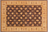 Bohemien Ziegler Bonnie Aubergine Beige Hand-Knotted Wool Rug - 9'0'' x 12'0''