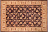 Bohemien Ziegler Tina Aubergine Beige Hand-Knotted Wool Rug - 8'11'' x 12'0''