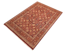 handmade Traditional Tabriz Aubergine Aubergine Hand Knotted RECTANGLE 100% WOOL area rug 8x10