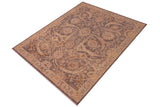 handmade Transitional Kafkaz Chobi Ziegler Brown Tan Hand Knotted RECTANGLE 100% WOOL area rug 8 x 10