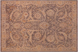 Oriental Ziegler Del Brown Tan Hand-Knotted Wool Rug - 7'10'' x 9'11''